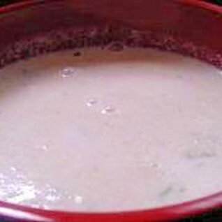 豆乳ともやしの中華風スープ